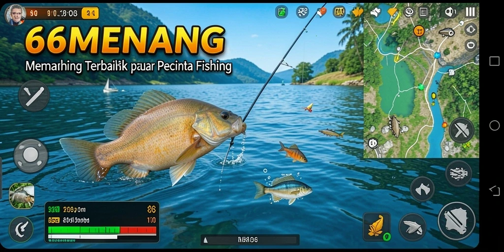 Screenshot utama dari gameplay Fishing yang seru di 66MENANG.