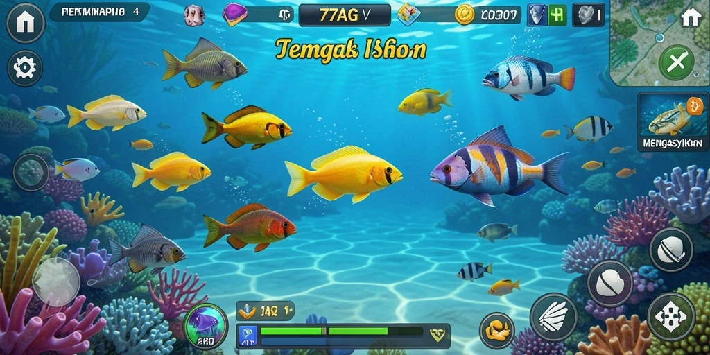 Tangkapan layar gameplay Tembak Ikan 77AG yang seru dan menarik.