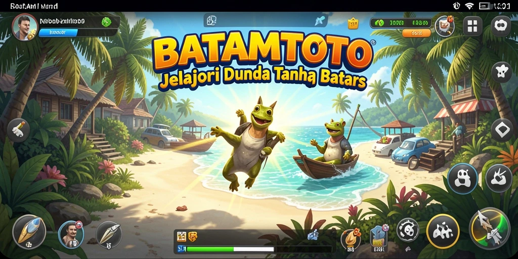 Gameplay BATAMTOTO yang menampilkan eksplorasi dunia terbuka.