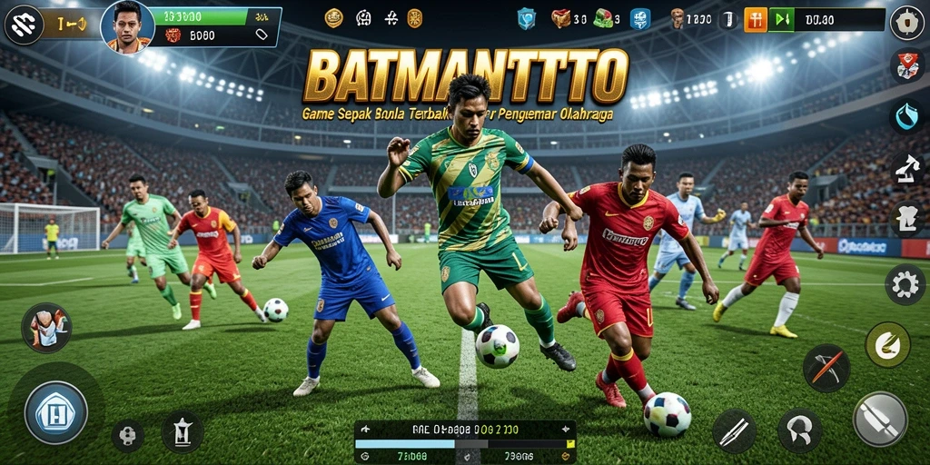 Tampilan gameplay seru dalam game sepak bola BATMANTOTO.