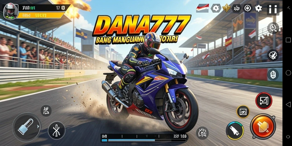Gameplay seru balapan motor di DANA777