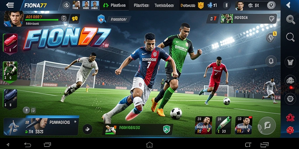 Screenshot FIONA77 menampilkan antarmuka taruhan olahraga yang interaktif.