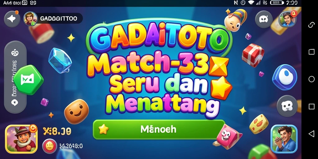 Tangkapan layar GADAITOTO dengan gameplay seru Match-3.
