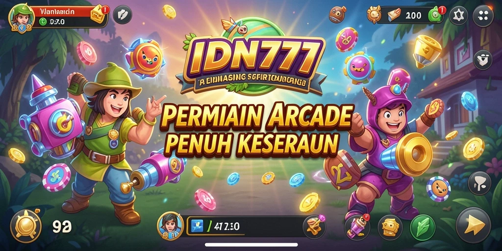 Tampilan gameplay IDN777 yang menarik dengan aksi Arcade yang cepat.
