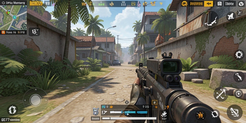 Tangkapan layar utama IDR77 yang menunjukkan aksi gameplay TPS yang mendebarkan.