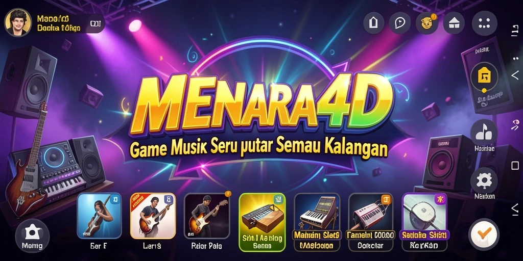 Tampilan gameplay MENARA4D yang interaktif dan penuh warna.