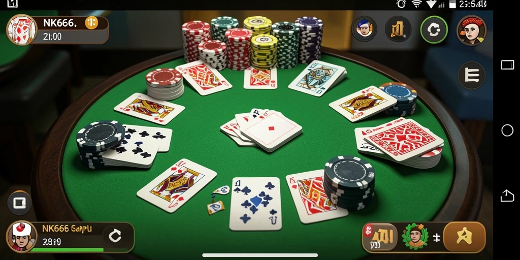 Screenshot gameplay NK666 menampilkan suasana permainan Gaple yang menarik.